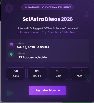 SciAstra Diwas Registration Pop-up
