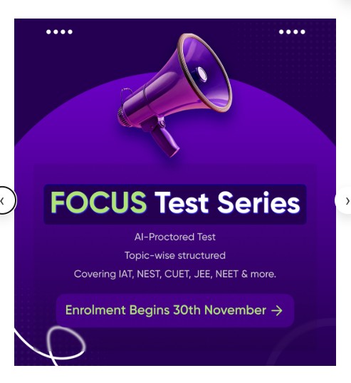 JEE FOCUS Test Series Popup/Poster