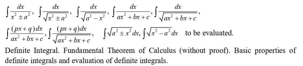 KCET Maths Syllabus Calculus