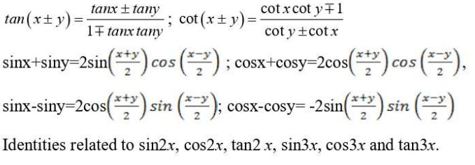 KCET Maths Syllabus Trigonometric Functions